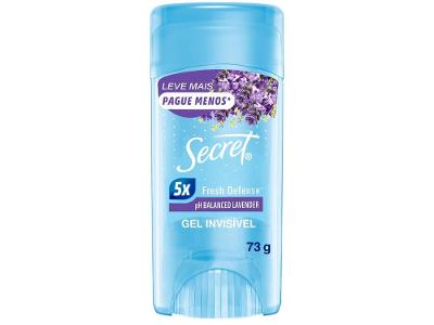 Desodorante Antitranspirante em Gel Secret pH Balanced Lavender Fresh Defense Lavanda 73ml