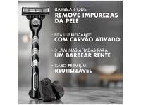 Kit Carga para Aparelho de Barbear Gillette Mach 3 Carbono 10 Unidades  com Necessaire - 2