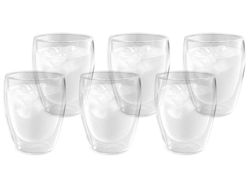 Jogo de Copos de Vidro para Cappuccino 350ml 6 Peças Haus Concept Inspire - 1