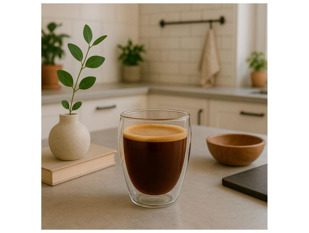 Jogo de Copos de Vidro para Cappuccino 350ml 6 Peças Haus Concept Inspire - 5