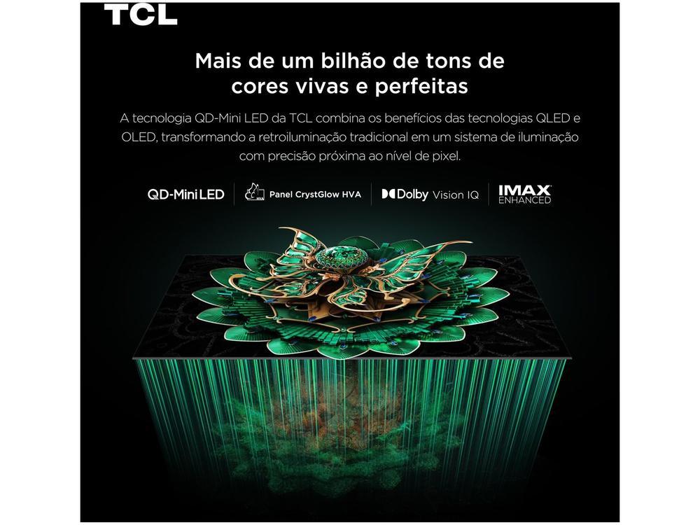 Smart TV 75" TCL 4K UHD MiniLED 75C7K 144Hz Google TV AiPQ Pro Google Assistente 4 HDMI - 6