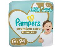 Fralda Pampers Premium Care Diurna e Noturna G 9 a 13kg 94 Unidades - 1