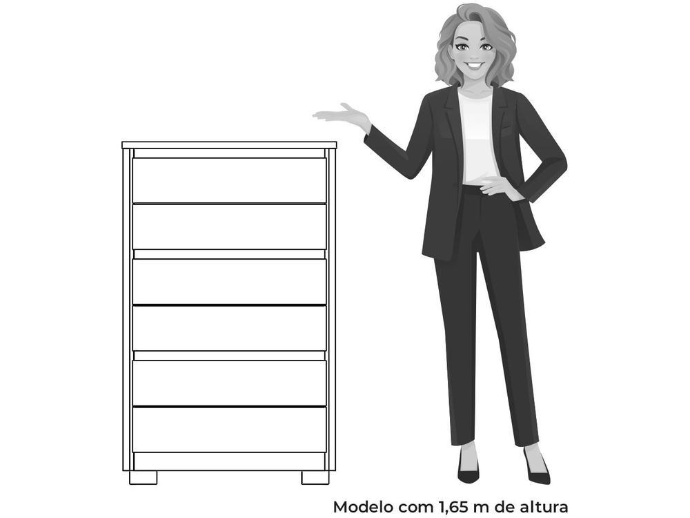 Cômoda 6 Gavetas Móveis Albatroz Unno - 5