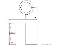 Penteadeira com Espelho e LED Móveis Albatroz Aurea - 5