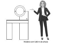 Penteadeira com Espelho e LED Móveis Albatroz Aurea - 6