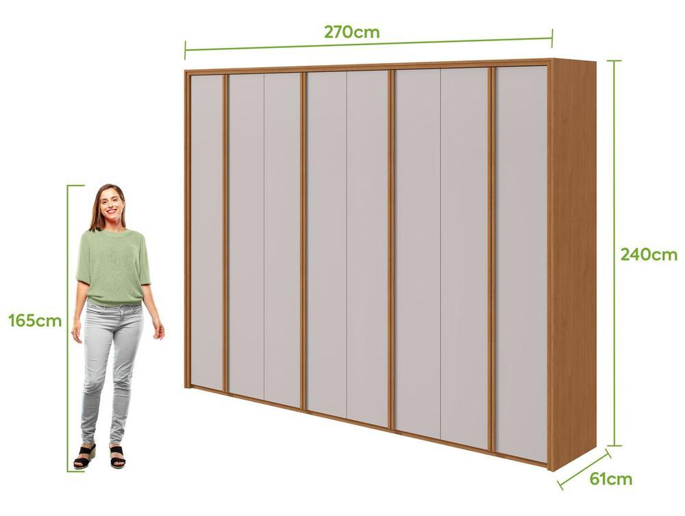 Guarda-roupa Casal 6 Gavetas 8 Portas Móveis Lopas Ergon - 3