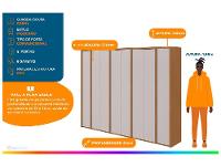Guarda-roupa Casal 6 Gavetas 8 Portas Móveis Lopas Ergon - 2