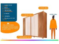 Guarda-roupa 4 Gavetas 6 Portas Caemmun Phoenix - 2