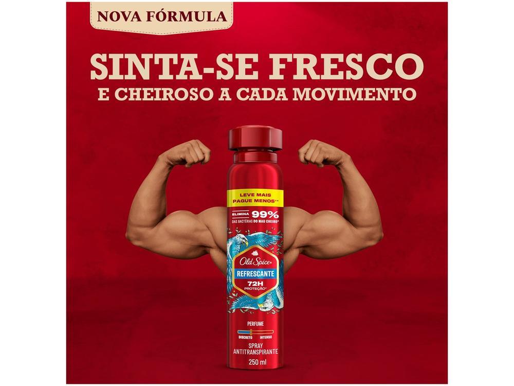 Desodorante Antitranspirante Aerossol Old Spice Refrescante 250ml - 7