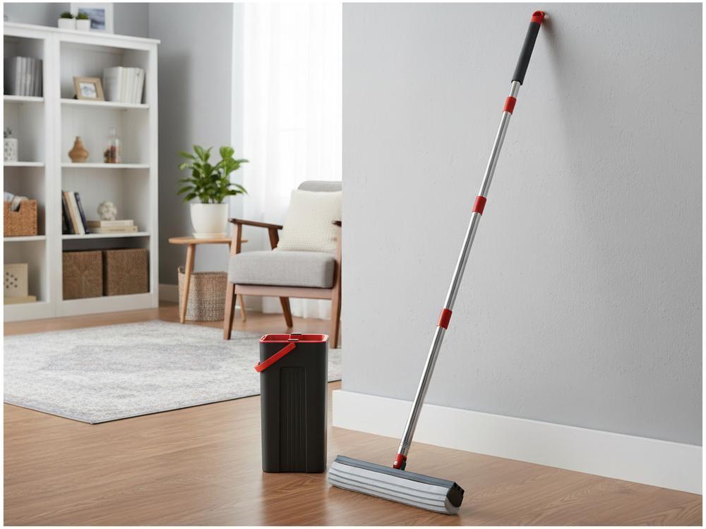 Mop Esponja Pro Powermaid Cinza e Vermelho - 2