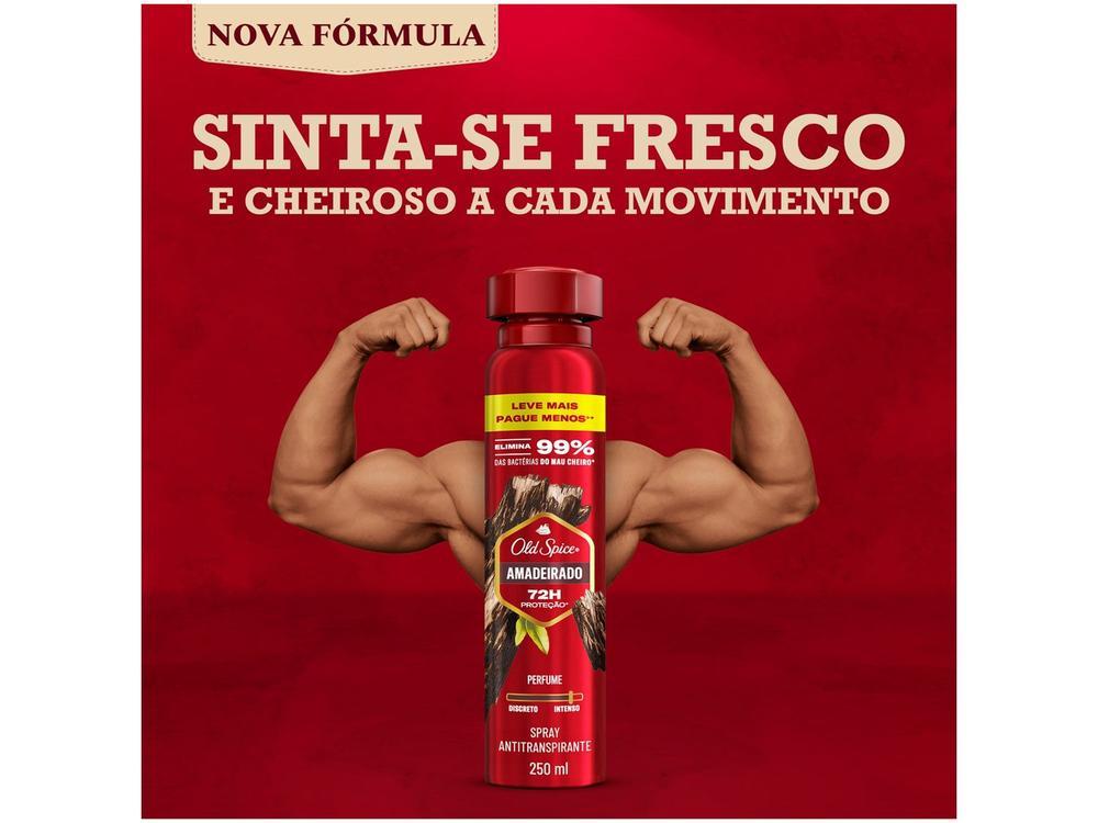 Desodorante Antitranspirante Aerossol Old Spice Amadeirado 250ml - 7
