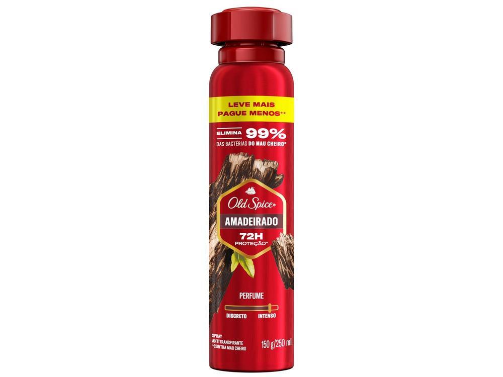 Desodorante Antitranspirante Aerossol Old Spice Amadeirado 250ml - 8