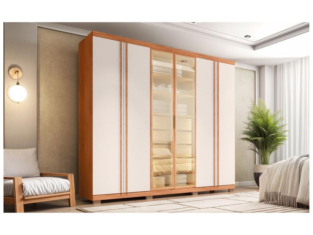 Guarda-roupa Casal 4 Gavetas 6 Portas Caemmun Acacius - 1