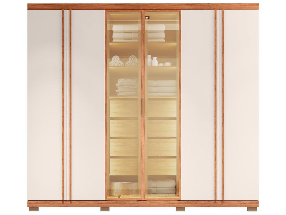 Guarda-roupa Casal 4 Gavetas 6 Portas Caemmun Acacius - 5