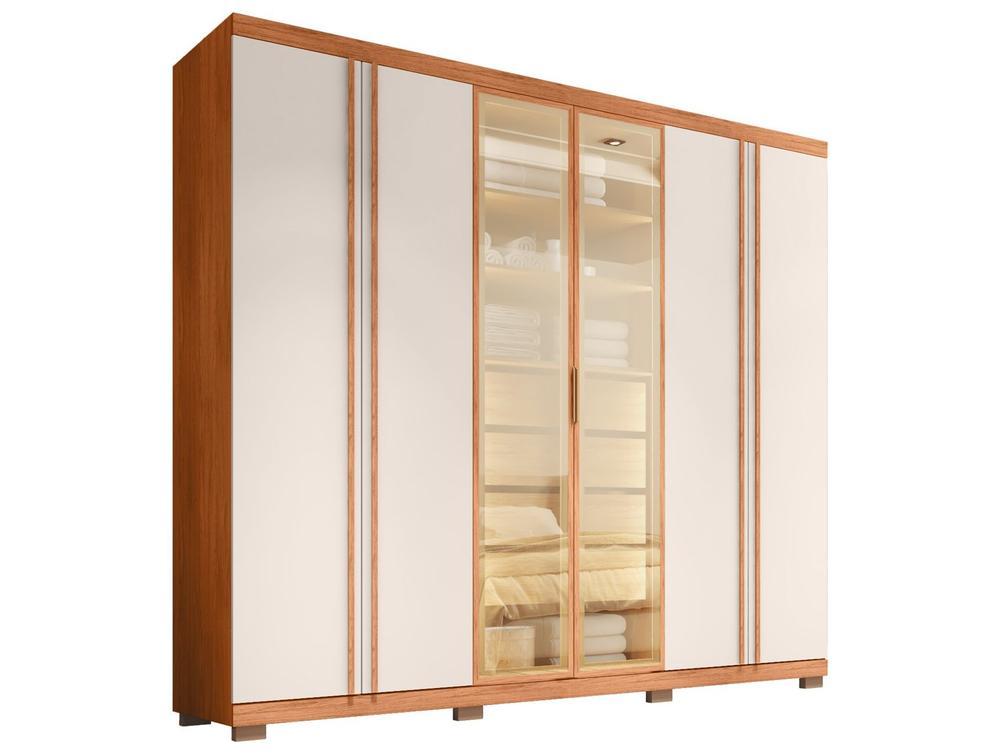 Guarda-roupa Casal 4 Gavetas 6 Portas Caemmun Acacius - 6