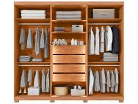 Guarda-roupa Casal 4 Gavetas 6 Portas Caemmun Acacius