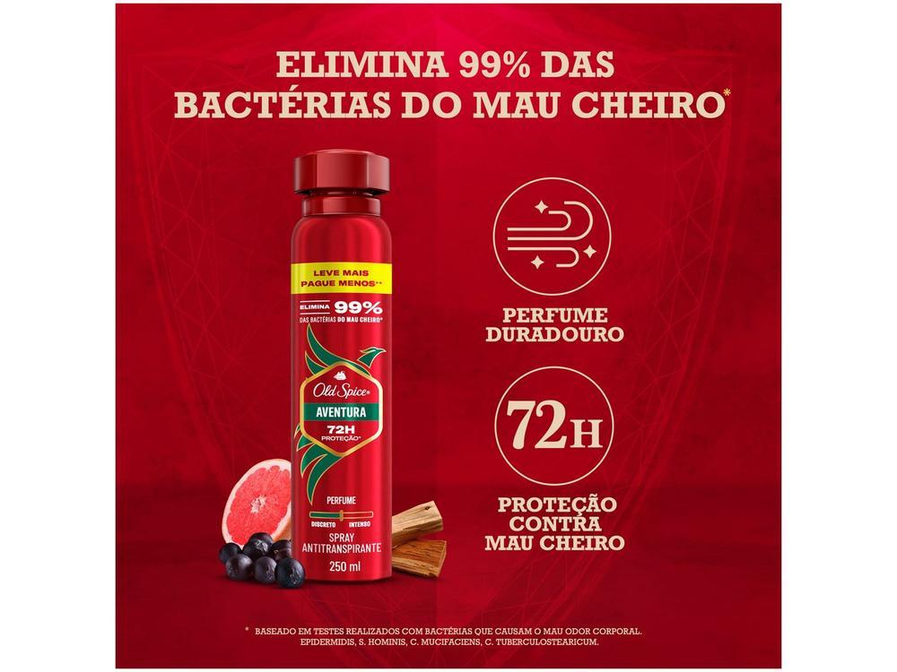 Desodorante Antitranspirante Aerossol Old Spice Aventura 250ml - 3