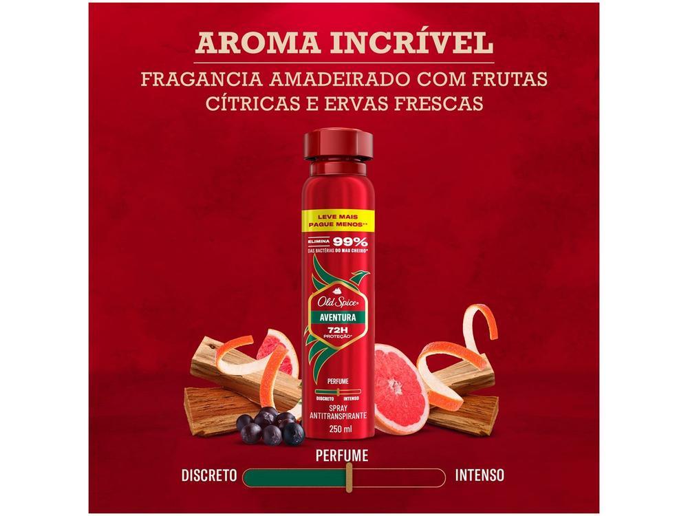 Desodorante Antitranspirante Aerossol Old Spice Aventura 250ml - 5