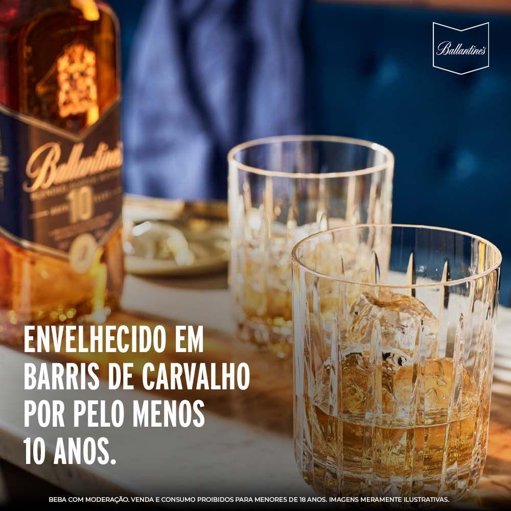 Whisky Ballantines 10 Anos Blended Scotch Whisky Escocês 1L - 5