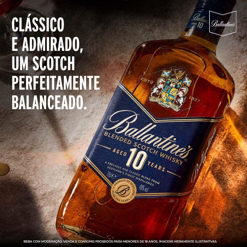 Whisky Ballantines 10 Anos Blended Scotch Whisky Escocês 1L - 6