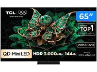 Smart TV 65" TCL 4K UHD MiniLED 65C7K 144Hz Google TV AiPQ Pro Google Assistente 4 HDMI - 1