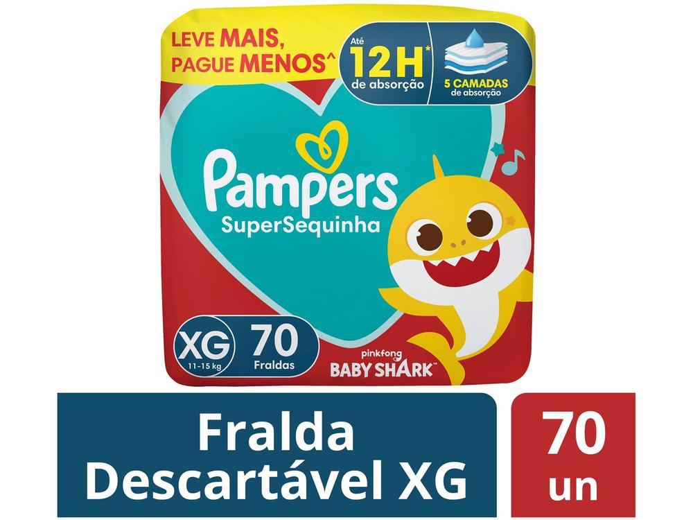 Fralda Pampers Baby Shark SuperSequinha Diurna e Noturna XG 11 a 15kg 70 Unidades - 3