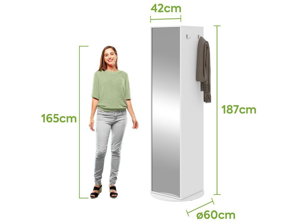 Sapateira com Espelho 5 Prateleiras Móveis Lopas Esthela - 3