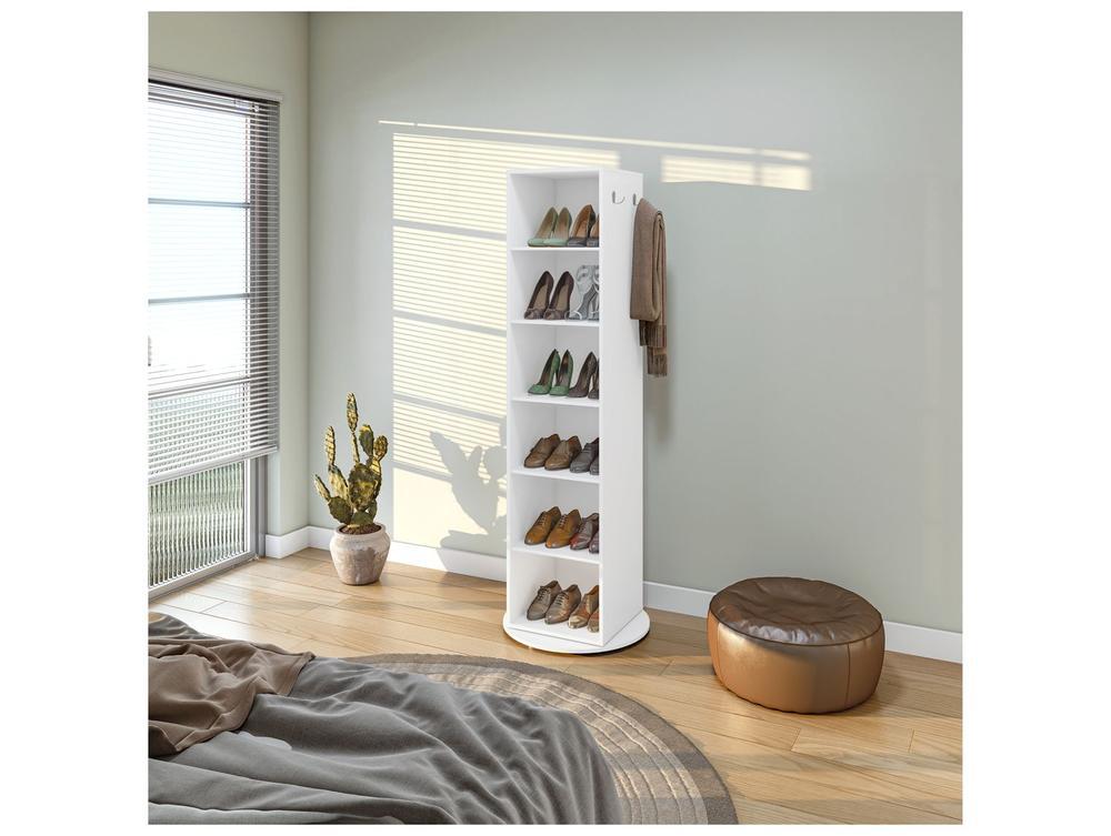 Sapateira com Espelho 5 Prateleiras Móveis Lopas Esthela - 5