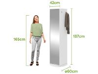 Sapateira com Espelho 5 Prateleiras Móveis Lopas Esthela - 3