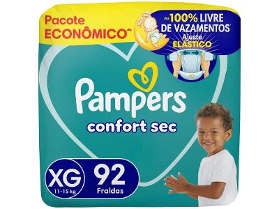 Fralda Pampers Confort Sec Diurna e Noturna XG 11 a 15kg 92 Unidades