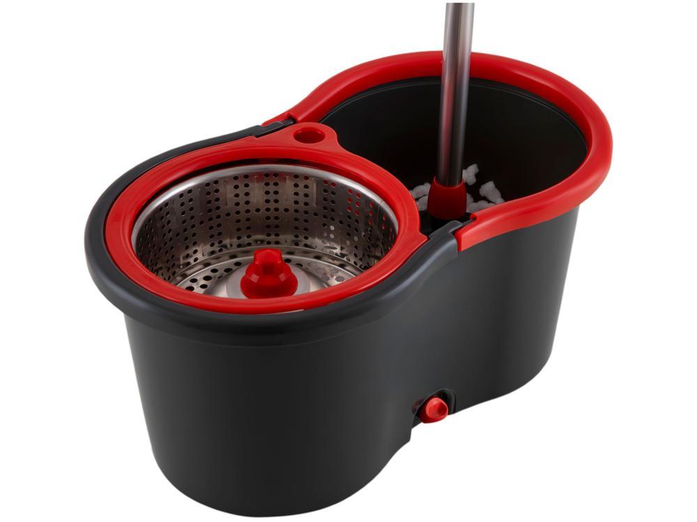 Mop Giratório Powermaid Giratório Pro Preto e Vermelho - 6