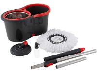 Mop Giratório Powermaid Giratório Pro Preto e Vermelho