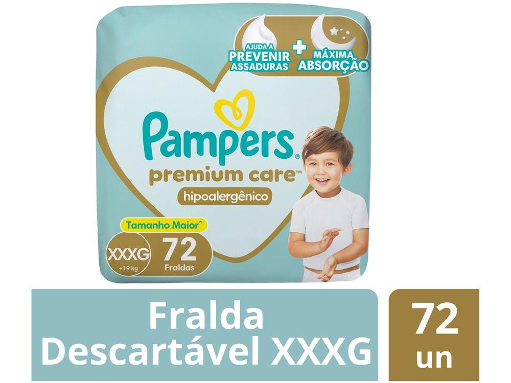 Fralda Pampers Premium Care Diurna e Noturna XXG 19kg 72 Unidades - 3