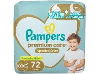 Fralda Pampers Premium Care Diurna e Noturna XXG 19kg 72 Unidades - 1