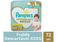 Fralda Pampers Premium Care Diurna e Noturna XXG 19kg 72 Unidades - 3