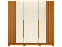 Guarda-roupa Casal 4 Gavetas 6 Portas Móveis Albatroz Deville - 6