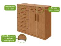Cômoda Multiuso com Sapateira 8 Gavetas 2 Portas Móveis Lopas Toronto - 2