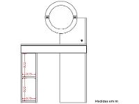 Penteadeira com Espelho e LED Móveis Albatroz Aurea - 5