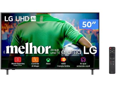 Smart TV 50" LG 4K Ultra HD 50UA8550PSA webOS 25 AI Processor 4K Gen8 com Alexa 3 HDMI