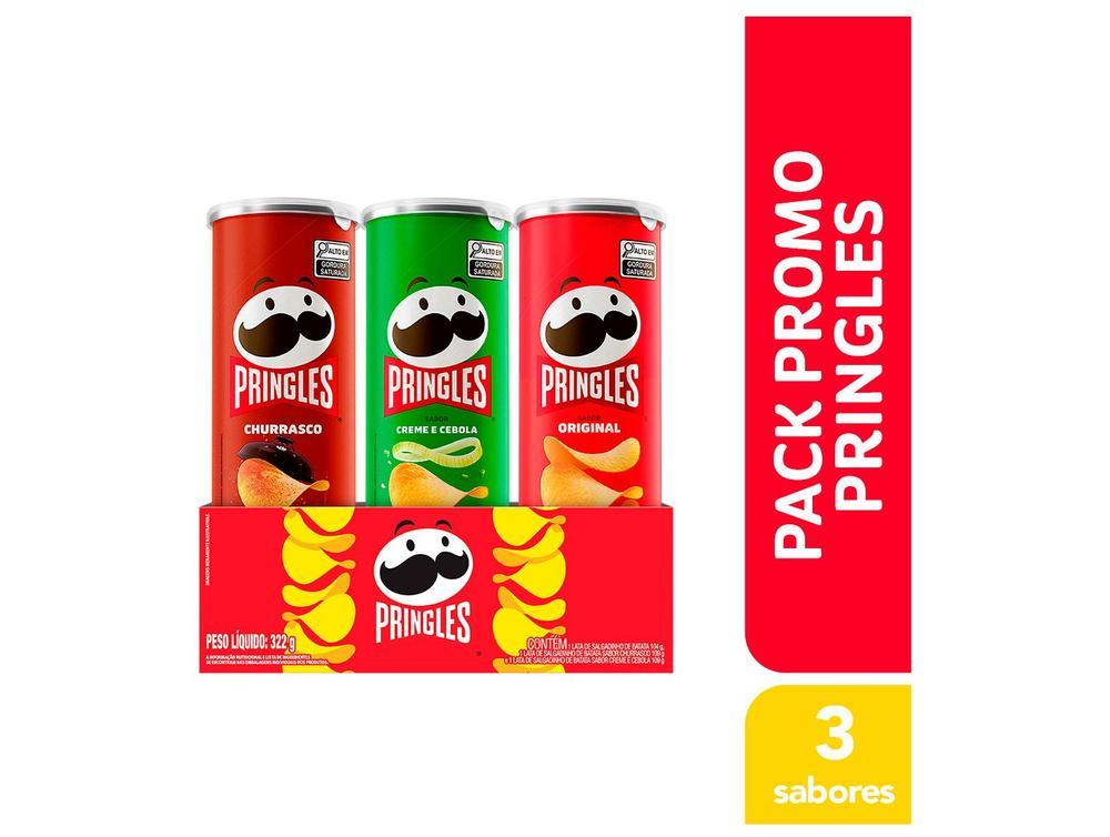 Batata Pringles Original Creme e Cebola e Churrasco 322g 3 Unidades - 2