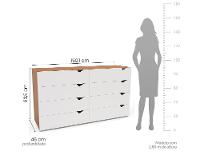 Cômoda Multiuso 8 Gavetas Politorno Móveis Porto - 3