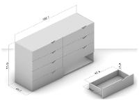 Cômoda Multiuso 8 Gavetas Politorno Móveis Porto