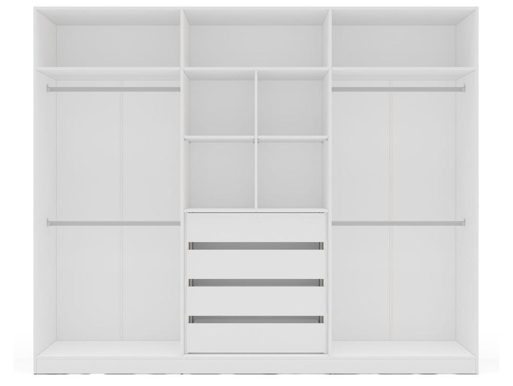 Guarda-roupa Casal com Espelho 6 Portas 4 Gavetas Politorno Porto - 6