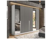 Guarda-roupa Casal com Espelho 6 Portas 4 Gavetas Politorno Porto - 1