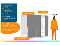 Guarda-roupa Casal com Espelho 6 Portas 4 Gavetas Politorno Porto - 2