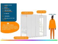Guarda-roupa Casal 4 Gavetas 6 Portas 2 Espelhos Politorno Porto - 2