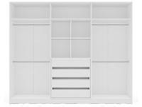 Guarda-roupa Casal 4 Gavetas 6 Portas 2 Espelhos Politorno Porto - 6