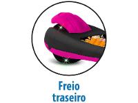 Patinete Infantil 3 Rodas Bandeirante Skatenet Preto e Rosa