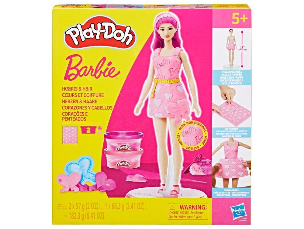 Boneca  Barbie Play-Doh Corações e Penteados - 2
