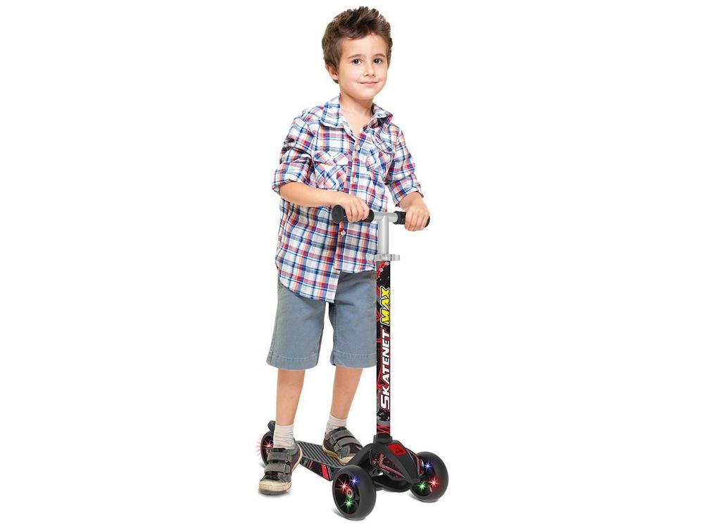 Patinete Infantil 3 Rodas Bandeirante Skatenet Max LED Preto - 2